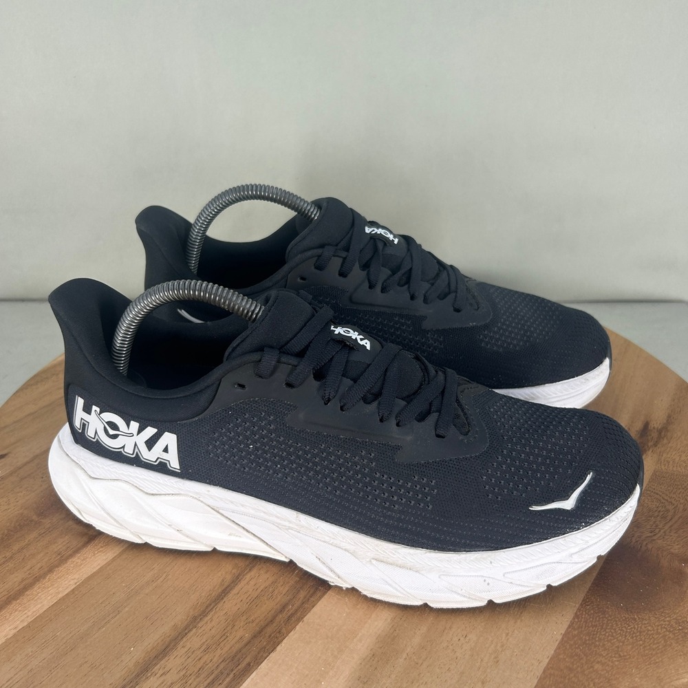 Hoka Arahi 7 Womens Running Shoes Black White 1147851 BWHW Size 10 B Cushioned